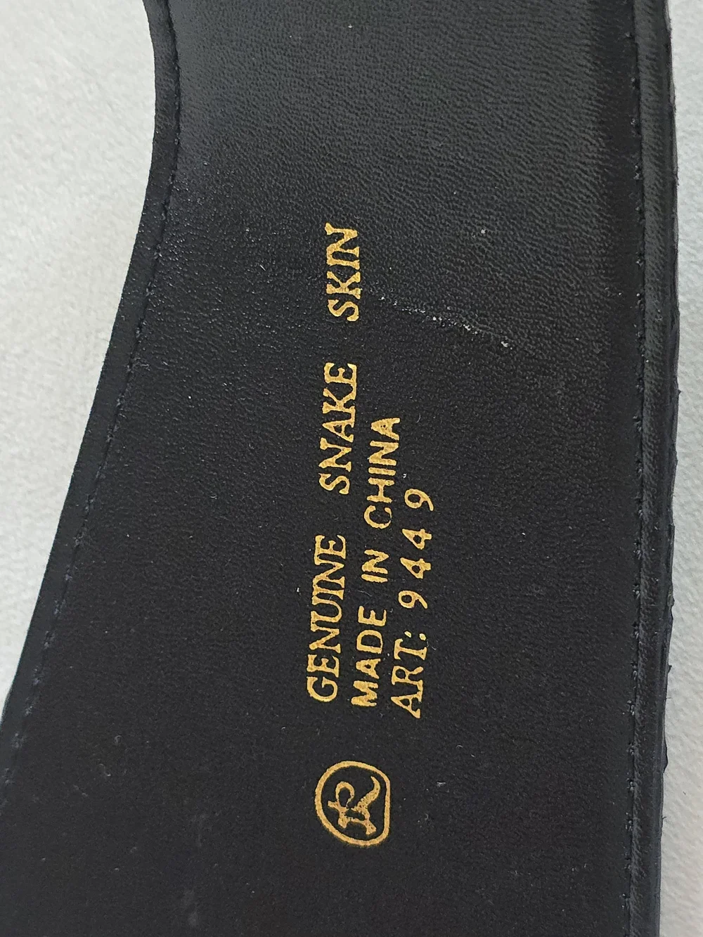 Authentic Vintage 80s Snakeskin Belt – Gold Tone Clasp